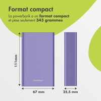 imoshion Ultra Series Aluminium | Batterie externe 20.000 mAh - Charge rapide jusqu'à 33 watts - Tropical Violet