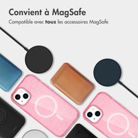 imoshion Coque Pailletée avec MagSafe Apple iPhone 15 - Paillettes Rose