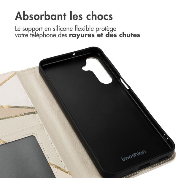 imoshion Étui de téléphone portefeuille Design Samsung Galaxy A16 5G - Beige Graphic