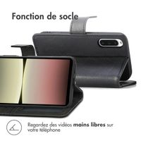 imoshion Étui de téléphone portefeuille Luxe Sony Xperia 10 V - Noir