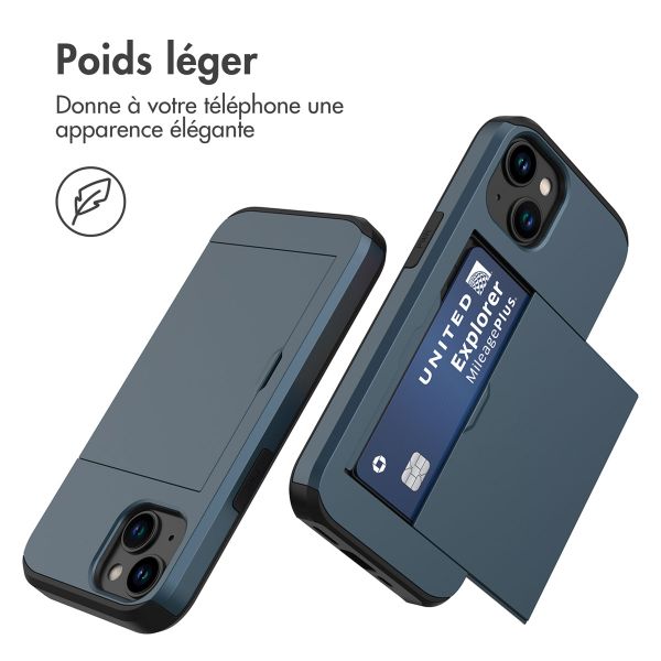 imoshion Coque arrière avec porte-cartes iPhone 15 - Bleu foncé