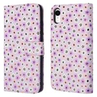 imoshion ﻿Étui de téléphone portefeuille Design Apple iPhone Xr - Purple Flowers