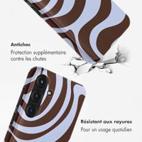 Selencia Coque arrière Vivid avec MagSafe Samsung Galaxy S25 - Dream Swirl Chocolate