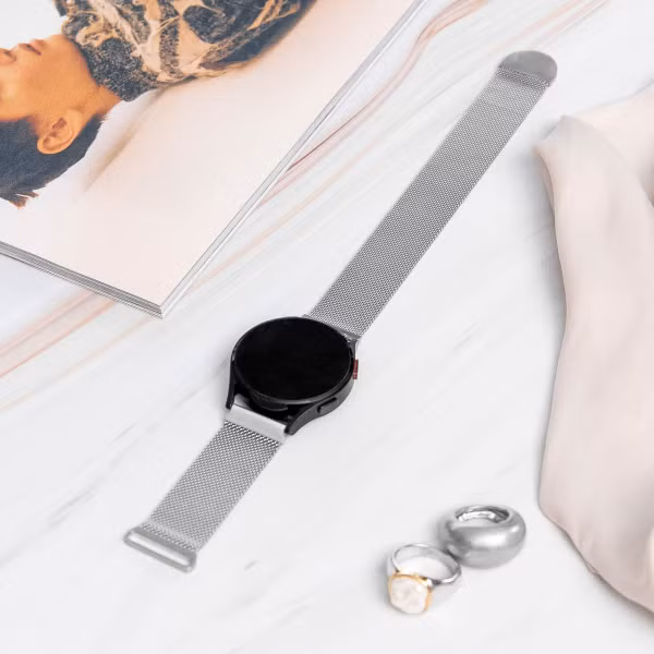 imoshion Bracelet magnétique milanais - Connexion universelle de 24 mm - Argent
