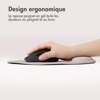 imoshion Tapis de souris ergonomique - Tapis de souris avec repose-poignet - 30 x 25 cm - Gris
