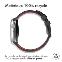 imoshion ﻿Boucle de bracelet de sport en silicone Apple Watch Series 1-9 / SE - 38/40/41 mm / Series 10 - 42 mm - Noir / Rouge