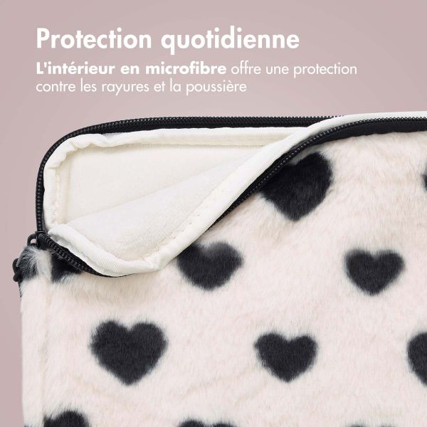 imoshion Pochette ordinateur Fluffy 15-16 pouces - Hearts