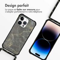imoshion Coque Design avec cordon Apple iPhone 14 Pro - Black Marble