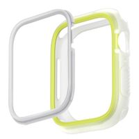 Uniq Moduo Coque Apple Watch avec Lunette interchangeable Apple Watch 4-9 / SE - 44/45 mm - Frost (Lime/White)