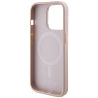 Guess Coque arrière Saffiano MagSafe Apple iPhone 15 Pro - Rose