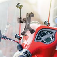 Lampa Smart Scooter Flow - Support de téléphone scooter - Fixation posurur rétroviseur et pare-brise - Noir