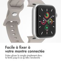 imoshion Bracelet en silicone⁺ Apple Watch Series 1 á 10 / SE / Ultra (2) (44/45/46/49 mm) - Stone - Taille M/L