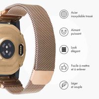 imoshion Bracelet QuickFit® Milanais  - Connexion Garmin 22 mm - Taille L/XL - Rose Gold