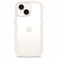 Holdit Coque Wavy iPhone 13/14/15 - Light Beige / Transparent