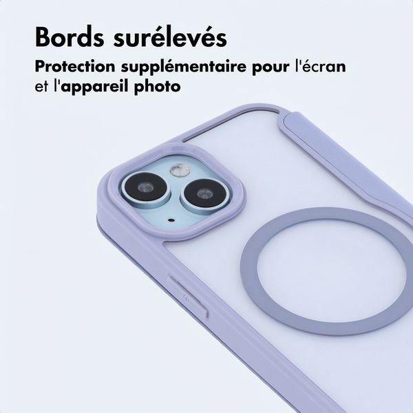 imoshion Bookcase transparente avec MagSafe Apple iPhone 15 - Lilas