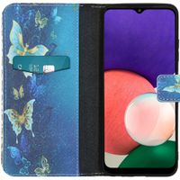 imoshion Coque silicone design Galaxy A22 (5G) - Blue Butterfly