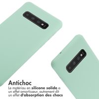 imoshion Coque en silicone avec cordon Samsung Galaxy S10 - Vert menthe