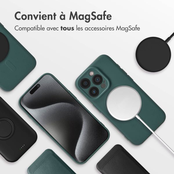 imoshion Coque Couleur avec MagSafe Apple iPhone 15 Pro - Vert foncé