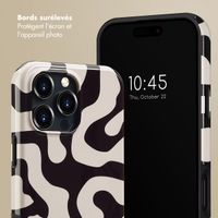 Selencia Coque arrière Vivid Tough avec MagSafe iPhone 16 Pro Max - Art Wave Black