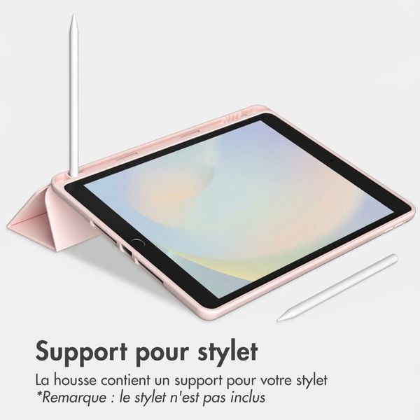 Accezz Coque tablette portefeuille Smart Silicone Apple iPad 6 (2018) 9.7 pouces / iPad 5 (2017) 9.7 pouces - Rose