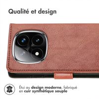 imoshion Étui de télephone portefeuille de luxe Xiaomi Poco X7 - Marron