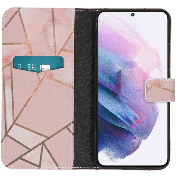 imoshion Design Softcase Bookcase Samsung Galaxy S21 Plus - Pink Graphic