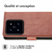 imoshion Étui de téléphone portefeuille Luxe le Xiaomi 14 - Brun