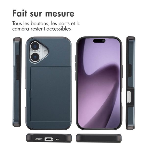 imoshion Coque arrière avec porte-cartes Apple iPhone 17 - Bleu foncé