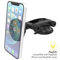 Accezz Support de téléphone pour voiture - MagSafe - Tableau de bord et pare-brise - Magnétique - Noir