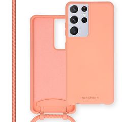 imoshion Coque de couleur avec cordon amovible Samsung Galaxy S21 Ultra - Peach