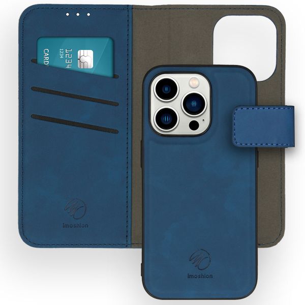 imoshion Etui de téléphone de type portefeuille de luxe 2-en-1 amovible iPhone 14 Pro - Bleu