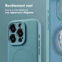 imoshion Coque Couleur avec MagSafe Apple iPhone 15 Pro Max - Smoke Green