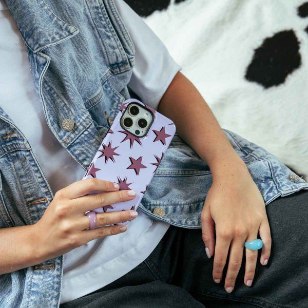 Selencia Coque arrière Vivid Samsung Galaxy A55 - Stars Plum Lilac