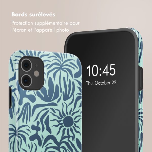 Selencia Coque arrière Vivid Tough iPhone 11 - Tropical Vibes Light Blue