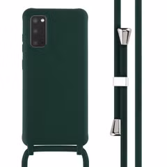 imoshion Coque en silicone avec cordon Samsung Galaxy S20 - Vert foncé