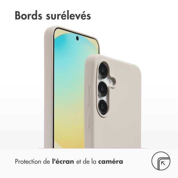 Accezz Coque Liquid Silicone avec MagSafe Samsung Galaxy S25 FE - Stone