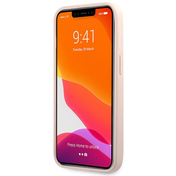 Guess Coque 4G Metal Logo Backcover Apple iPhone 13 Pro - Roze & Goud / Pink & Gold