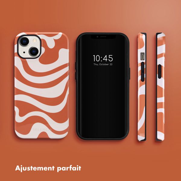 Selencia Coque arrière Vivid Apple iPhone 14 - Dream Swirl Orange
