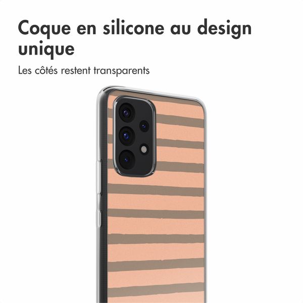 imoshion Coque Design Samsung Galaxy A53 - Striped peach reverse