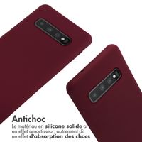 imoshion ﻿Coque en silicone avec cordon Samsung Galaxy S10 - Rouge foncé