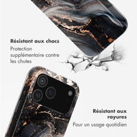 Selencia Coque arrière Vivid avec MagSafe Apple iPhone 17 Pro - Chic Marble Black