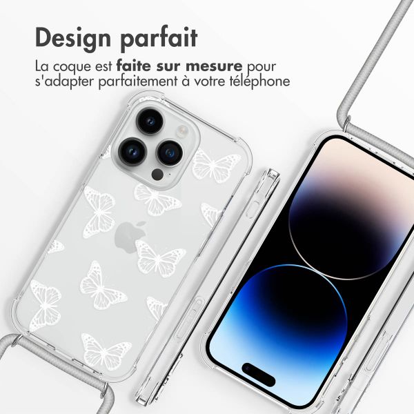 imoshion Coque Design avec cordon iPhone 14 Pro - Butterfly