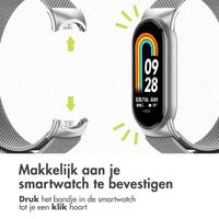 imoshion Bracelet magnétique milanais Xiaomi Smart Band 8 / 9 - Argent