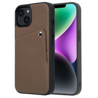 Selencia Coque Riva avec porte-cartes Apple iPhone 14 / 13 - Mocha Brown