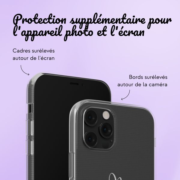 Coque personnalisée avec un cœur élégant iPhone 12 (Pro) - Transparent