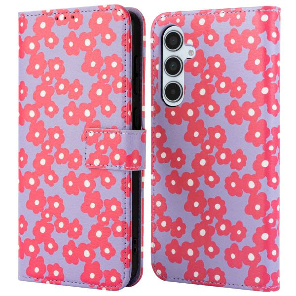 imoshion Étui de téléphone portefeuille Design Samsung Galaxy A35 - Dusty Rose Blossoms