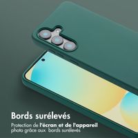 Selencia Coque silicone avec cordon amovible Samsung Galaxy S25 FE - Vert foncé