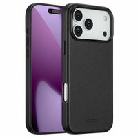 Accezz Coque arrière en cuir avec MagSafe Apple iPhone 17 Pro Max - Onyx Black