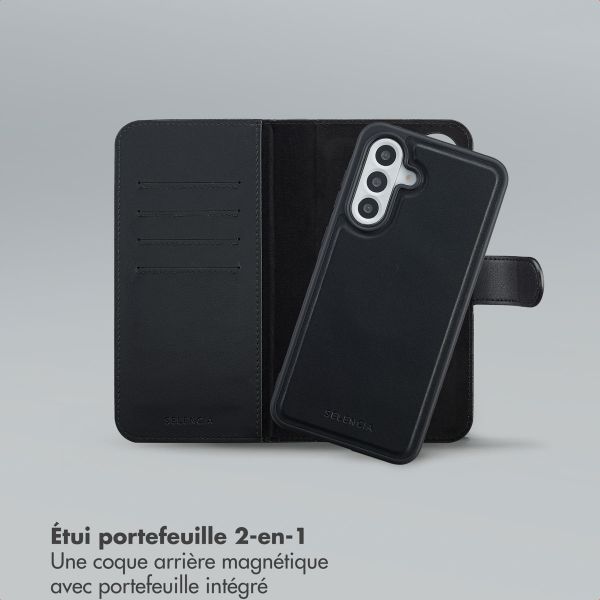 Selencia Étui portefeuille amovible Olyn avec MagSafe Samsung Galaxy A56 - Noir