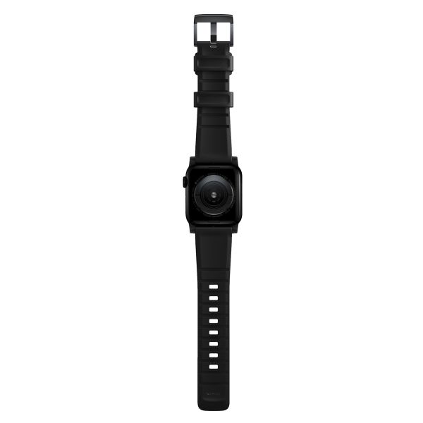 Nomad Bracelet robuste FKM Apple Watch Series 1 t/m 11 / SE / Ultra (44/45/46/49 mm) - Noir / Noir